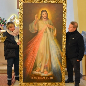 Obraz Jezusa Miłosiernego i św. Andrzeja Boboli	